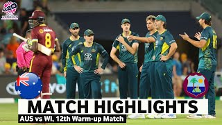 Australia vs West Indies 12th Warmup Match Highlights  ICC World Cup 2024  AUS vs WI Highlights [upl. by Maise929]