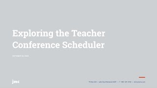 Exploring the Teacher Conference Scheduler [upl. by Gnav]