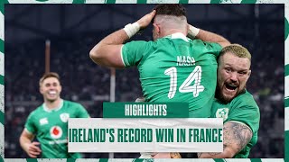 Highlights Irelands Record Win Against France [upl. by Eidoow]