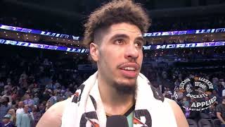 Bucks  Hornets Last Play  Giannis Game Winner 👎 Hornets Announcers Go Wild LaMelo Post Interview [upl. by Eliott]