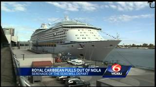 Royal Carribeans Serenade of the Seas to leave NOLA [upl. by Enaoj]