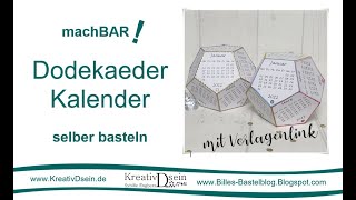 Dodekaeder Tischkalender selber basteln [upl. by Arvad]