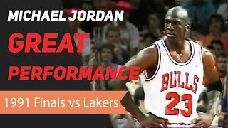 Michael Jordan 1991 NBA Finals Great Performance [upl. by Gonzales206]