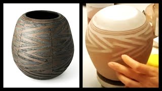 Make a Raku fired vase with red terra sigillata [upl. by Ariek583]