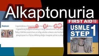 Alkaptonuria in HindiUrdu by first aid for USMLE step 1 [upl. by Pauletta111]