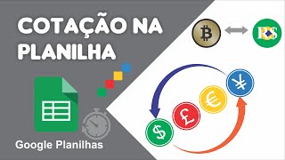 COTAÇÃO EM TEMPO REAL NA PLANILHA DO GOOGLE  DÓLARBITCOINREAL  GOOGLEFINANCE  DICA 1 [upl. by Lydnek]