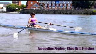 Rowing Drills  Chop Drill Finishes  London Rowing Coach Jacqueline Pigdon Jina Lifeavi [upl. by Joung]