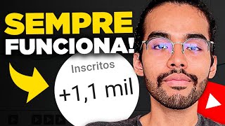 Como Ganhar 1000 inscritos no YouTube de forma RÁPIDA em 2024 Aprovado [upl. by Harbird]