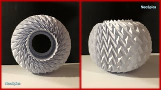 Folded Miuraori Ball With Displacement  Origami Structure [upl. by Columbyne835]