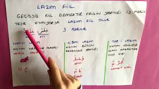 🎀MÜTEADDİ VE LAZIM FİİL ANLATIMI🎀 [upl. by Eeral]