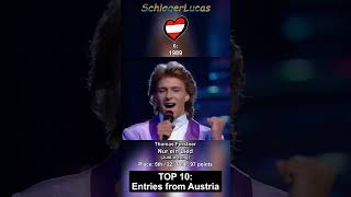 Top 10 Entries from Austria 🇦🇹 in Eurovision [upl. by Dougald]