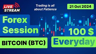 21 October Monday Live Trading BTC BITCOIN  Forex Trading Live  Forex and Crypto Live Trading [upl. by Queen927]