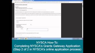 How to Complete NYSCAs Grants Gateway Application Part 2 of NYSCA Application Process [upl. by Aihtak]