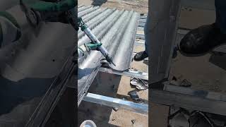 Steel structure roof tile installing process Goodtools and machinery make work easy [upl. by Aihsekel]