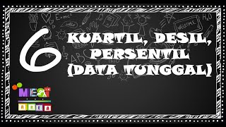 KUARTIL DESIL PERSENTIL DATA TUNGGAL [upl. by Euqnimod]