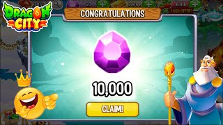 How to get 10000 Gem Rewards in Dragon City for FREE 2024 😍 [upl. by Tullusus]