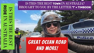 Ep 252 T  TIMBOON amp GREAT OCEAN ROAD  best town and ride in Australia FEMALE MOTORBIKE RIDER [upl. by Guise]