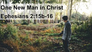 One New Man in Christ Ephesians 215b16 [upl. by Uliram141]