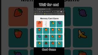 Building a Memory Card Game with HTML CSS amp JavaScript 💻🎮 [upl. by Zita865]