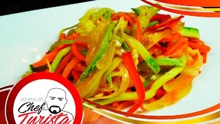 Como hacer una deliciosa ensalada de vegetales salteados [upl. by Grove]