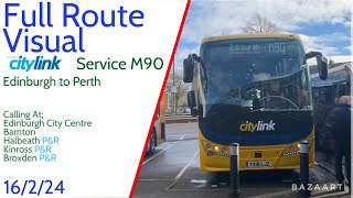 FRV Scottish Citylink Service M90 • Edinburgh to Perth • Panther 3 YX18LJZ 16224 [upl. by Atul]