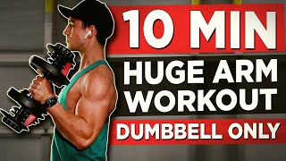 15 MINUTE ARM WORKOUT DUMBBELLS ONLY [upl. by Gabbey]