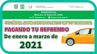 obten el DESCUENTOS del 100 en la TENENCIA en la CDMX 2021 [upl. by Helprin]