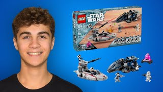 🔴 LEGO Star Wars Imperial Dropship vs Rebel Scout Speeder LIVE Build [upl. by Llewkcor179]