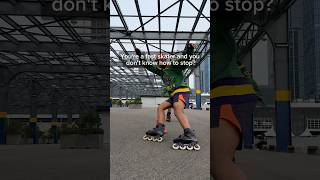 Hockey Stop On Rollerblades 🔥😱 rollerblading tips shorts [upl. by Nivre]