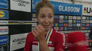 Cecilie Uttrup Ludwig  Interview at the finish  Womens Glasgow UCI World Championships 2023 [upl. by Carol-Jean]