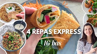 idées repas rapides IG bas  recettes faciles et sans four pour se régaler et manger sainement [upl. by Blithe]