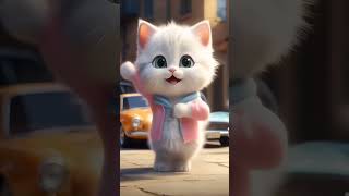 Cute girl cat 😍 cat cute terenging youtubeshorts funny dance [upl. by Demetra145]