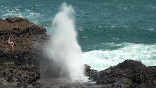 Nakalele Blowhole MauiWater Shoots 100 Feet in Air [upl. by Uriia]