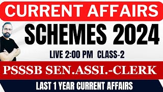 Psssb Exam 1 year Current Affairs  All Schemes Class1  By Gillz Mentor [upl. by Dorolisa]