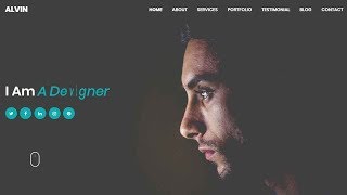 Alvin  Personal Portfolio Template  Themeforest HTML Template [upl. by Ahsienom]