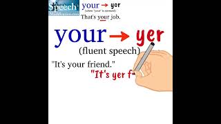 Fluent English Speaking Reduced Your quotYerquot [upl. by Novled562]