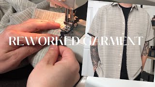 HOWTO REWORK A THRIFTED BORING SHIRT INTO A ONE OF A KIND GARMENT  MENS FASHION  SEWING VIDEO [upl. by Lilhak]