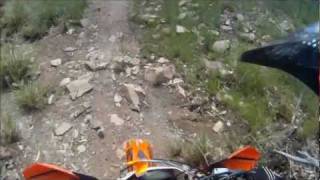 2012 KTM 250 EXCf HARD SINGLE TRAIL [upl. by Oetsira]