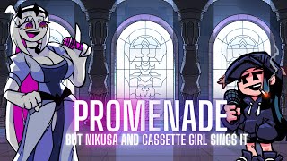 Promenade but Cassette Girl and Nikusa Sings It  Friday Night Funkin Cover [upl. by Ahsekar662]