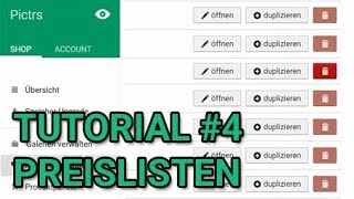 PICTRS Tutorial  4 Wie erstelle ich Preislisten und verwalte diese [upl. by Ralyat]