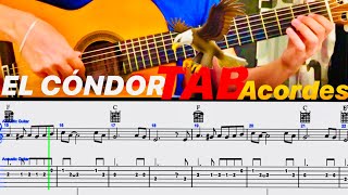 El CONDOR PASA  ACORDES partitura TAB y TUTORIAL para GUITARRA [upl. by Reid]