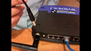 Installing DDWRT on a Linksys WRT54G v2 Router [upl. by Ahsuoj348]