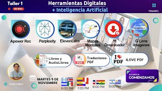 TALLER EN VIVO 1 HERRAMIENTAS DIGITALES  INTELIGENCIA ARTIFICIAL [upl. by Asha]