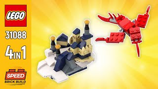 LEGO Creator Micro Castle and Dragon MOC 31088568 pcs Alternate Build  Instructions  SBB [upl. by Eibbob]