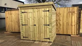 6ft x 4ft Pent Shed  Pressure Treated  Double Doors [upl. by Cardon82]