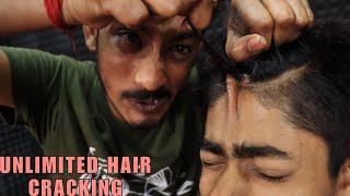 Unlimited Hair Cracking Compilation by Master of Cracks  Head Massage amp Neck Cracking  Sleep ASMR [upl. by Uthrop]