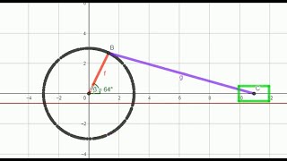 Slider Crank Mechanism animationsimulation using GeoGebra [upl. by Devitt925]