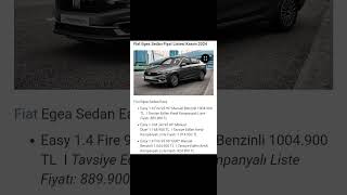 FIAT EGEA Sedan fiyat listesi [upl. by Daffie]