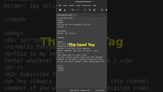 Create a Simple Website Using Notepad  Easy HTML and CSS Tutorial for Beginners viral shorts [upl. by Enyrhtac]