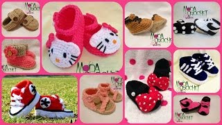 ZAPATITOS TEJIDOS A CROCHET PARA BEBE [upl. by Faye832]